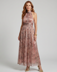 Imogen | Textured Finish Sleeveless Midi Dress