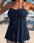 Bella | Ruffled Halter Tankini Swim Set