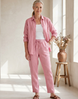 Noor | Long Sleeve Shirt Tapered Pants Set