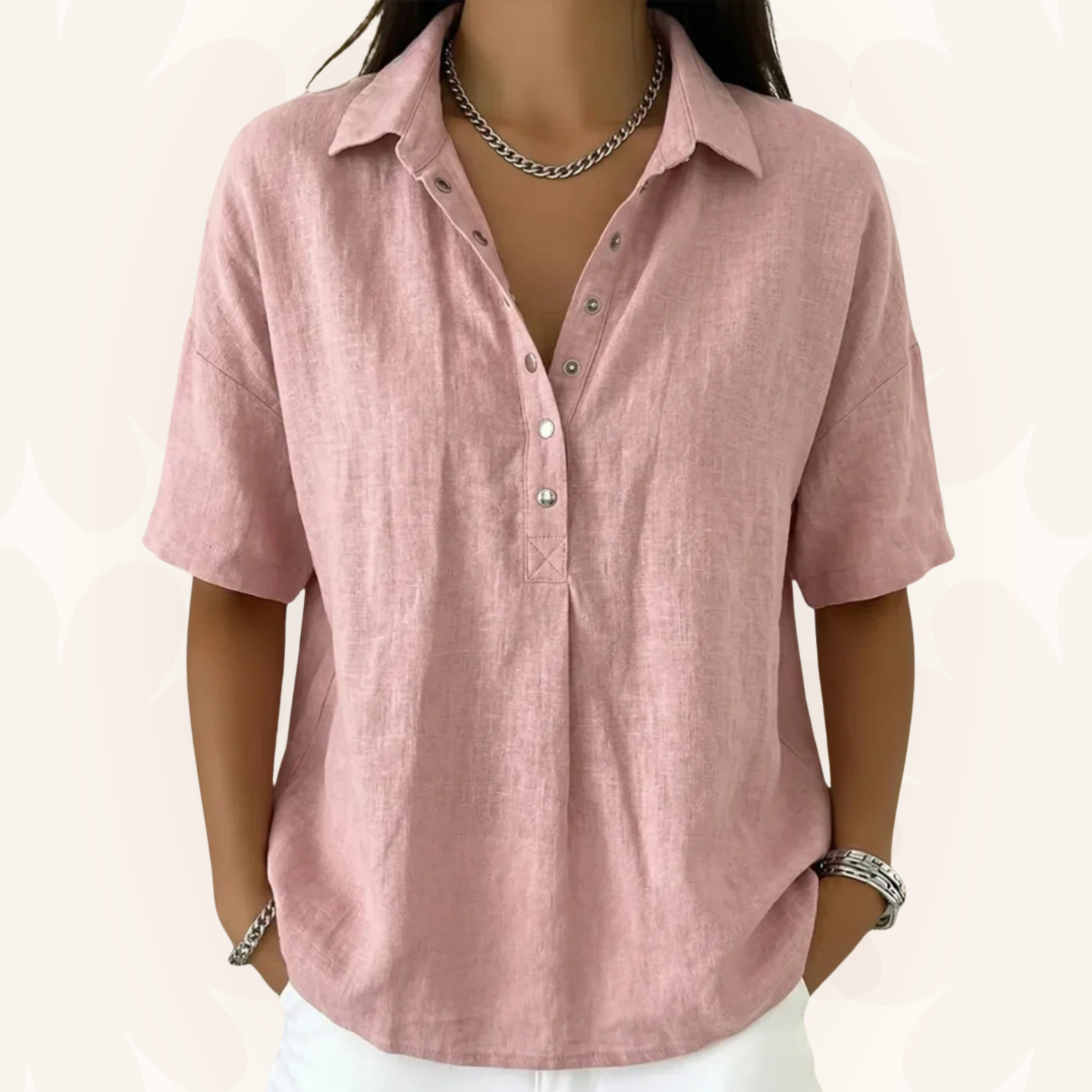 Sonya - Blouse with Collar and Button Detail – By Alissa