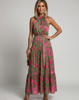 Rowen | Draped Halter Midi Dress
