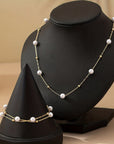 Dainty Pearl Chain Jewelry Set
