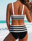 By Esmee® | Striped High-Waisted Bikini