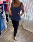 Marie | Pleated Real Relaxed Sleeveless Top
