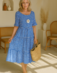Noémie™ — Elegant Natural Midi Dress