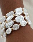 Pearl Statement Bracelet Set of 4