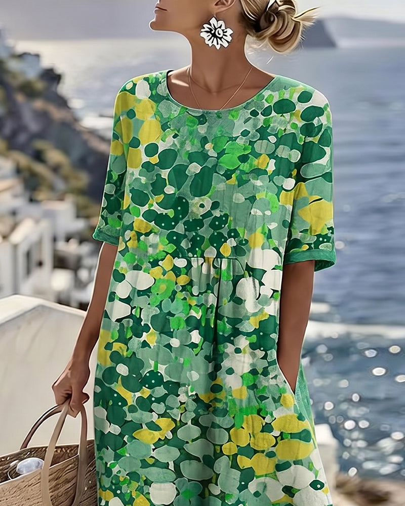 Scarlett | Light, loose midi dress with floral print