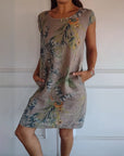 Gabriella | Women Casual Leaf Print Summer Dress