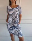 Gabriella | Women Casual Leaf Print Summer Dress