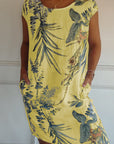 Gabriella | Women Casual Leaf Print Summer Dress