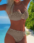 Sofia | Halter Neck Leopard Print Gradient Swimsuit