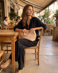 Natalia | Zip Front Blouson Top Wide Leg Set