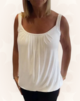 Marie | Pleated Real Relaxed Sleeveless Top