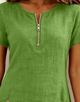 Bonnie™ | Cotton Zip-Front Pocket Dress