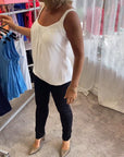 Marie | Pleated Real Relaxed Sleeveless Top