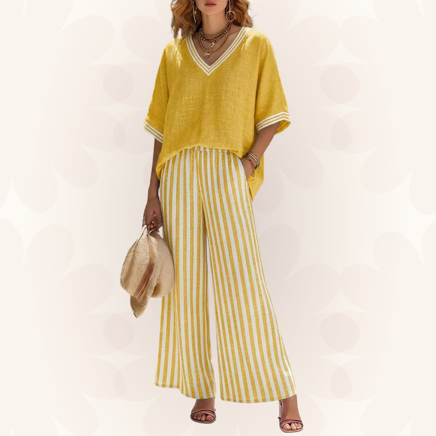 Claudia | Striped Linen Duo Set