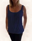 Marie | Pleated Real Relaxed Sleeveless Top