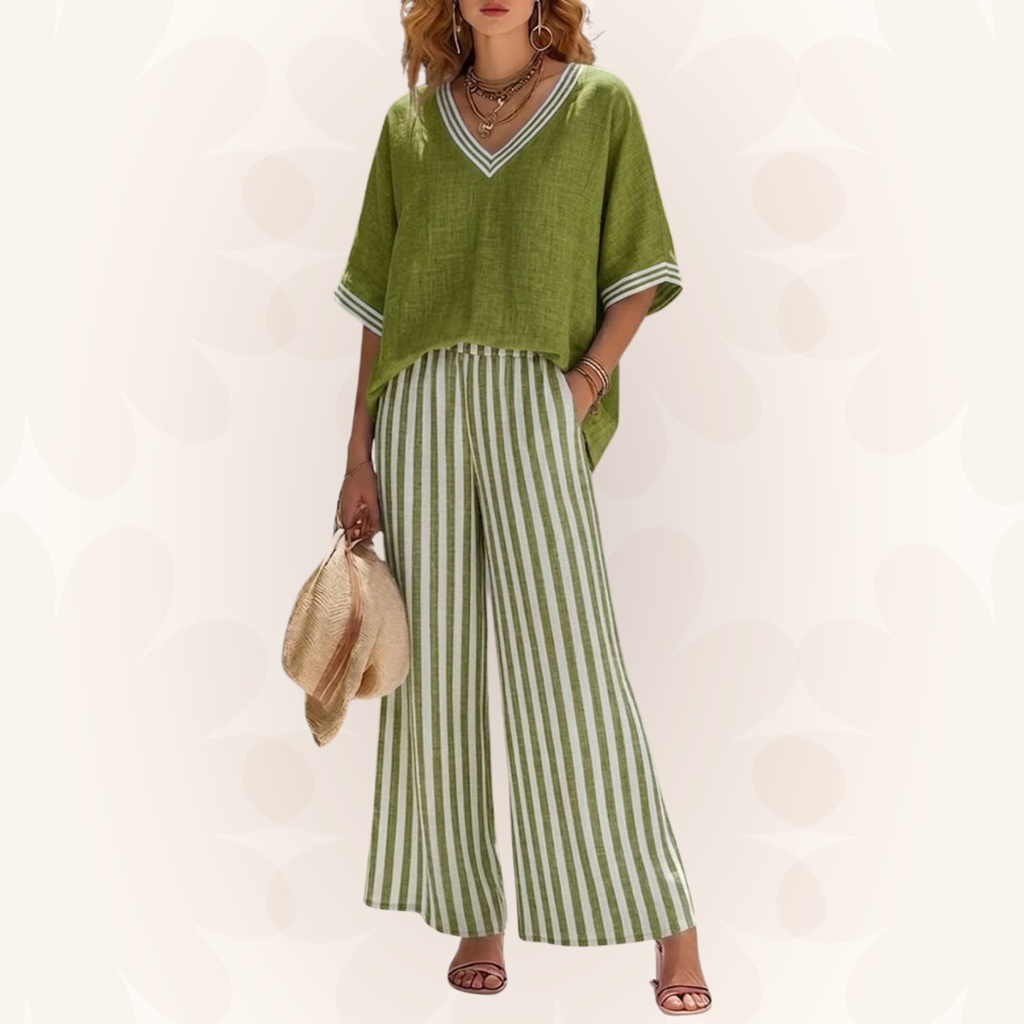 Claudia | Striped Linen Duo Set