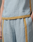 Inara | Sleeveless Top Wide Leg Contrast Pants Set