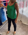 Marie | Pleated Real Relaxed Sleeveless Top