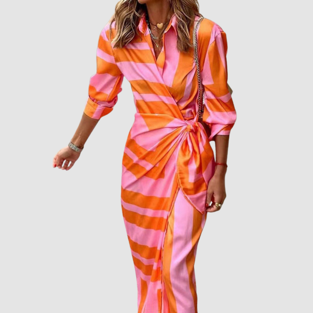 Reese - Elegant Striped Dress