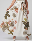 Meadow | Draped Halter Botanical Panel Maxi Dress