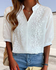 Xavier | Women’s Summer V Neck Puff Sleeve Blouse