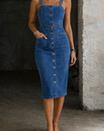 Indira | Button-Up Denim Dress