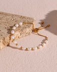 Elegant Pearl and Gold Bracelet