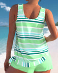 Rosa | Relaxed Striped Tankini Set