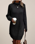 Sarah | Women’s Turtleneck Sweater Dress Long Sleeve