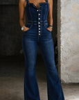 Luna | Wide-Leg Denim Jumpsuit