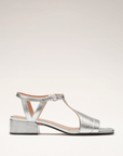 Low Block Heeled Cross Sandals