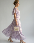 Vaelis |  Flutter Sleeve Midi Dress