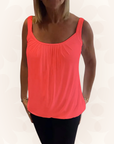 Marie | Pleated Real Relaxed Sleeveless Top