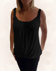 Marie | Pleated Real Relaxed Sleeveless Top