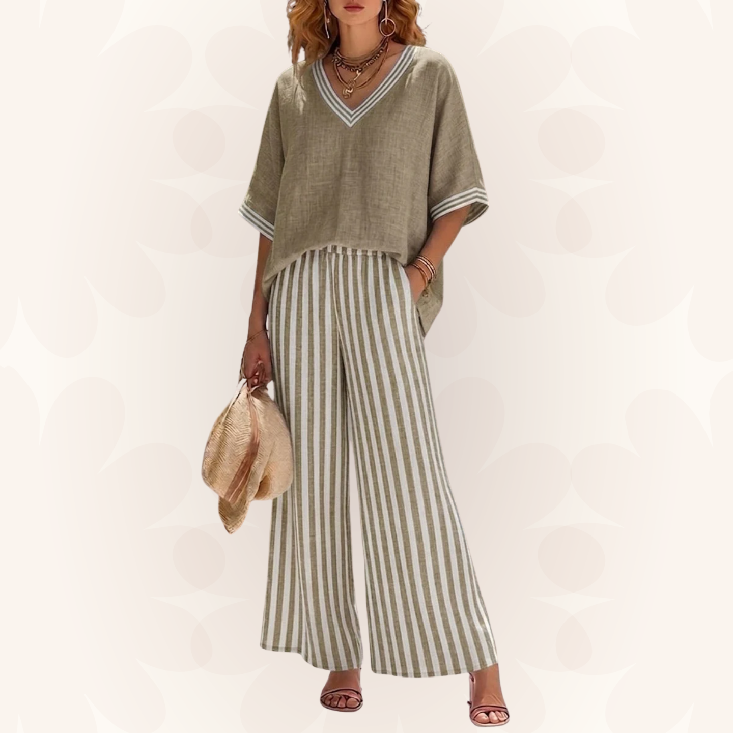 Claudia | Striped Linen Duo Set