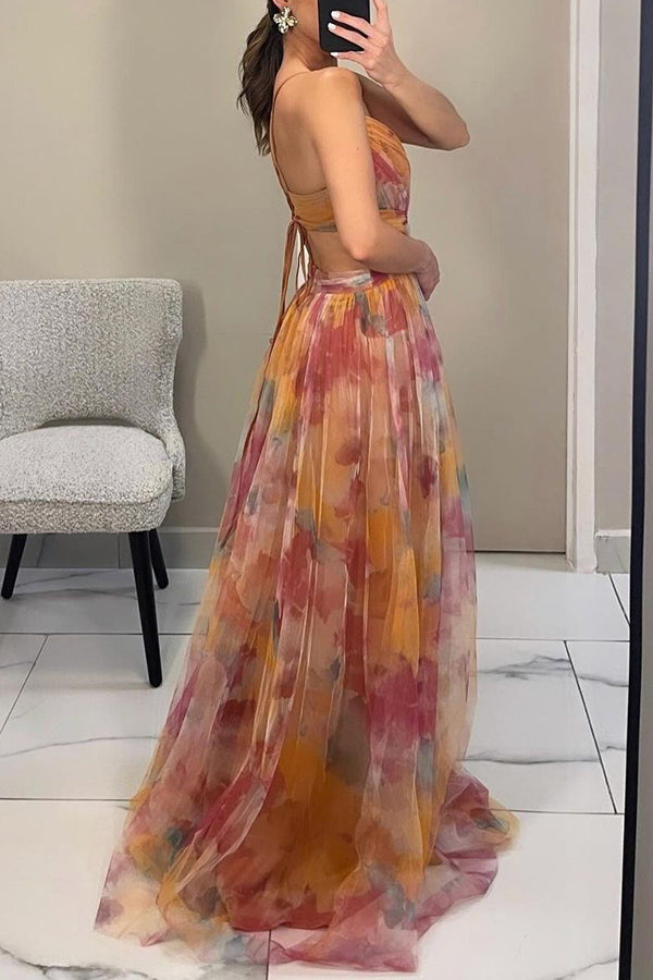 Sarah | Long dress with charming floral print