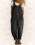 Connie | Vintage Soft Cotton Denim-Look Overall