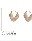V-Shaped Everyday Pearl Earrings