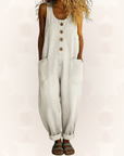 Connie | Vintage Soft Cotton Denim-Look Overall