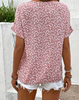Joanna | Casual Floral Button Front Summer Blouse