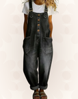 Connie | Vintage Soft Cotton Denim-Look Overall