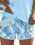 Tankini Stylish Sea Print Split
