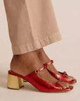 Thick Heels with Back Strap and Block Toe