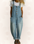 Connie | Vintage Soft Cotton Denim-Look Overall