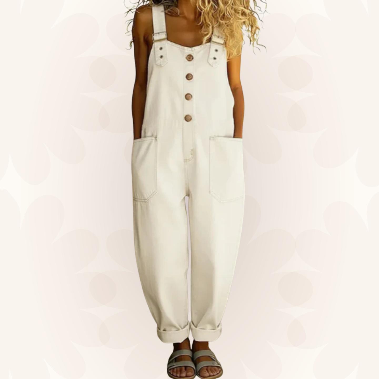 Connie | Vintage Soft Cotton Denim-Look Overall