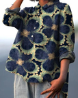 Avielle | Women's Vintage Floral Art Print Casual  Shirt