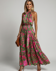 Rowen | Draped Halter Midi Dress