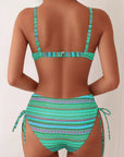 Rose | Two Piece Swimsuit with Striped Print